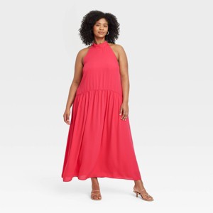 Women's Tie Neck Maxi Dress - A New Day™ - 1 of 3