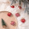 6pc Cute and Glamorous Heart Shaped Christmas Ornament Set, Shatterproof Love Baubles| OrnamentallyYou - 2 of 4