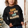 The Juniper Shop SmileyWorld Have The Day You Deserve Groovy Toddler Sweatshirt - 3 of 4