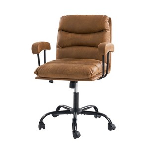 Barnaby Modern Faux Leather Swivel Office Chair with Casters|HULALA HOME - 1 of 4