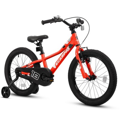 Naysaye Bicycles 18 Inch Kids Bike 1 Speed with Removable Training Wheels V Brake for Toddlers, Red, 49.5"*21.6"*28.3"