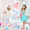 Kids Vanity Set with Stool - Wooden Princess Makeup Table with Mirror,  Play Cosmetics & Storage - 2 of 4