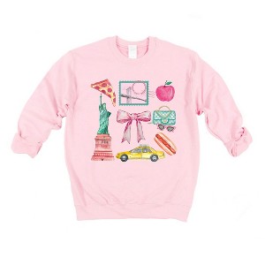 Simply Sage Market Women's Graphic Sweatshirt Coquette New York Collage - 1 of 4