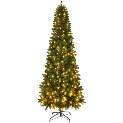 7.5ft Pre-Lit Christmas Tree w/ 1075 Branches, 350 Warm White Lights