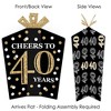 Big Dot of Happiness Adult 40th Birthday - Gold - Table Decorations - Birthday Party Fold and Flare Centerpieces - 10 Count - 2 of 4