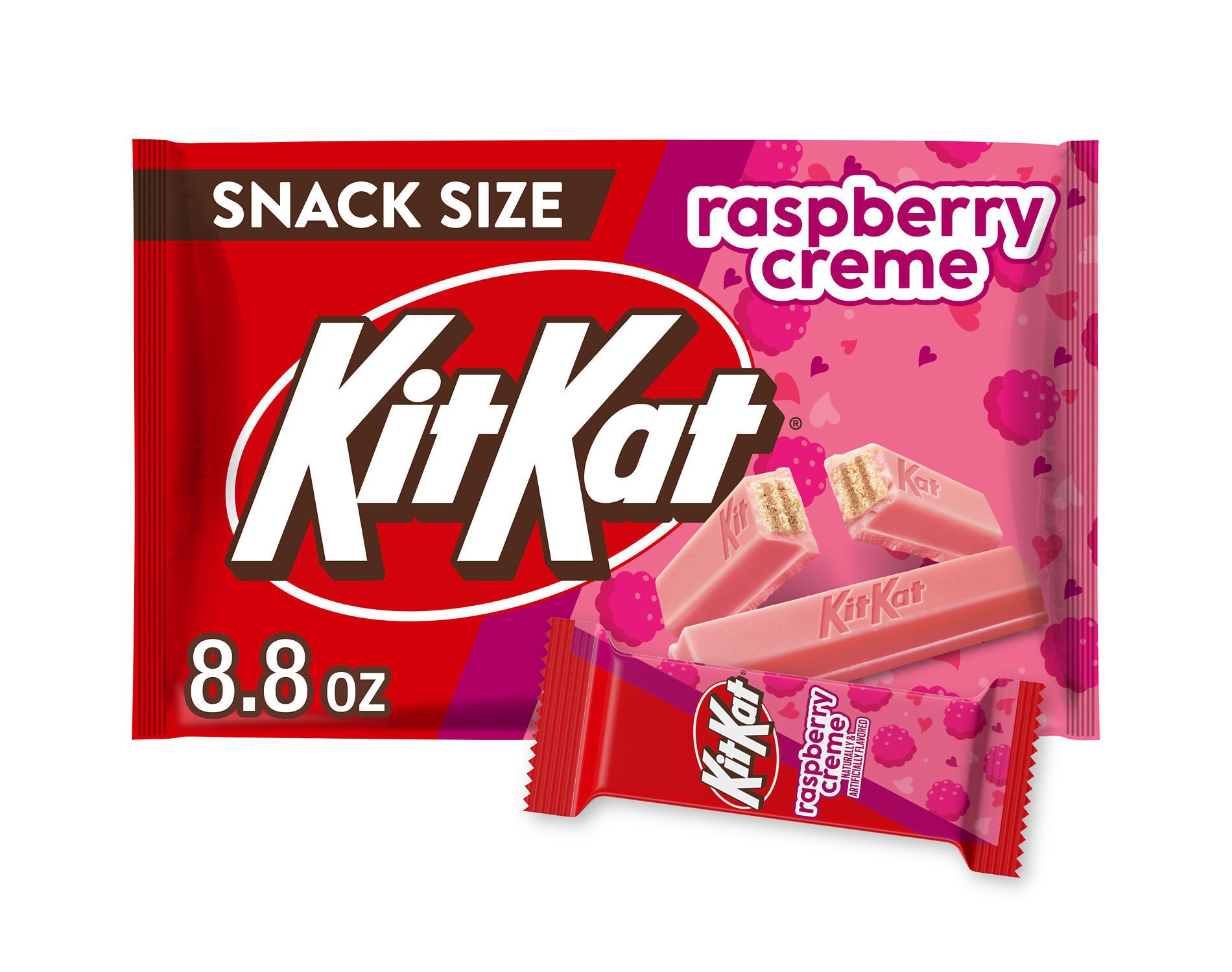 Kit Kat Valentine's Day Raspberry Crème Snack Size Candy - 8.8oz