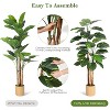 Artificial Scindapsus Aureus Plant, Fake Tree with Decorative Planter, Faux Golden Pothos Plants in Pot, Artificial Trees for Home Office Decor - 4 of 4