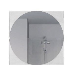 SEVOBAL Wall Mirror Wave Wood Frame Square Mirrors Wall HD Reflection Large Mirror Big Mirror Bedroom Bathroom Entryway, White, 23.62"*23.62"*0.74" - 1 of 4