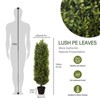 Cesicia 47.2" Artificial Cypress Tree Straight Tapered Shape Green Faux Plant, 2pcs/set - 2 of 4