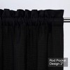Waffle Weave Textured Solid Curtains for Bathroom Kitchen Cafe - 2 of 4