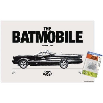Trends International DC Comics Batman: 85th Anniversary - The Batmobile 1966 Unframed Wall Poster Prints