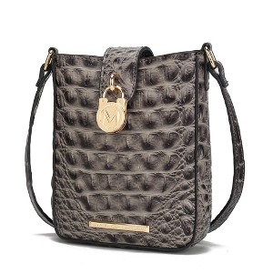 MKF Collection Avery Women’s Croc-Embossed Vegan Leather Crossbody Versatile Bag by Mia K - 1 of 4