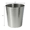 happimess Axel Modern Minimalist Hammered Steel 2-Gallon Wastebasket - 4 of 4