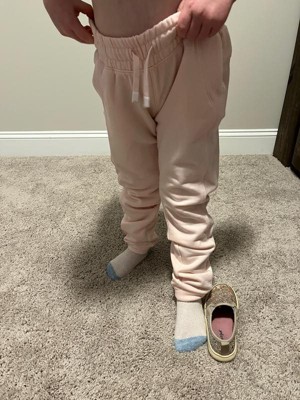 Girls' Fleece Jogger Pants - Cat & Jack™ Rose Pink L