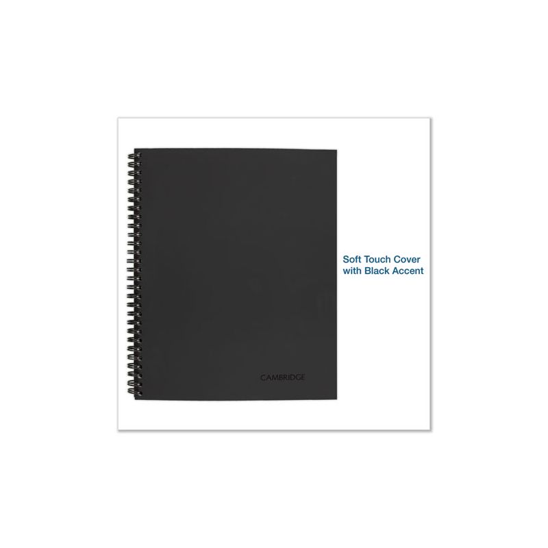 Cambridge Wirebound Guided Action Planner Notebook, 1-Subject, Project-Management Format, Dark Gray Cover, (80) 11 x 8.5 Sheets, 5 of 6