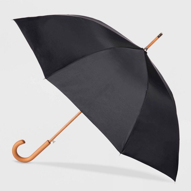 Totes Compact Stick Umbrella - Black, 1 of 5