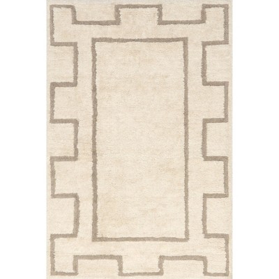 Nuloom Murray Geometric Wool Premium Machine Washable Area Rug