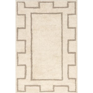 Nuloom Murray Geometric Wool Premium Machine Washable Area Rug - 1 of 4