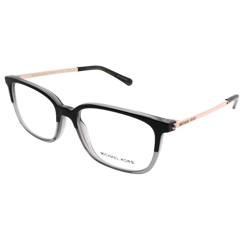 Michael Kors Bly  3280 Womens Rectangle Eyeglasses Black/Transparent Grey 53mm, 1 of 4