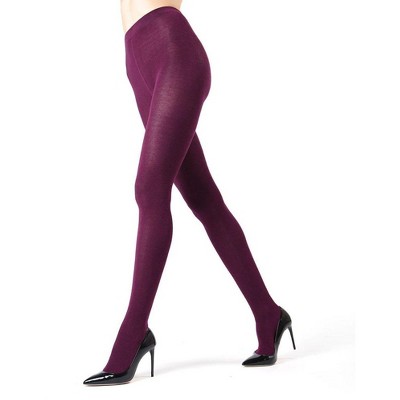 Memoi Brooklyn Flat Knit Cotton Blend Sweater Tights