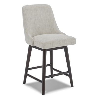 Spruce&Spring Upholstered Counter Height Swivel Barstool with Back