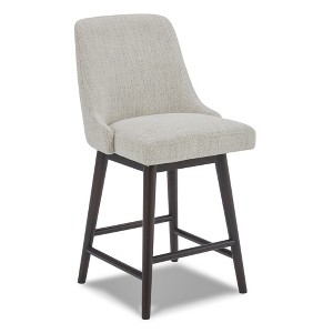 Spruce&Spring Upholstered Counter Height Swivel Barstool with Back - 1 of 4