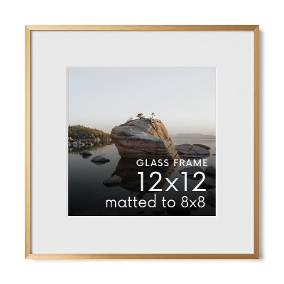 Haus and Hues Brushed Metal Frame with Real Glass, Gray/Bronze
