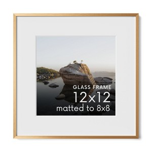 Haus and Hues Brushed Metal Frame with Real Glass, Gray/Bronze - 1 of 3
