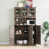 70" Tall Kitchen Pantry Cabinet, Freestanding Buffet Hutch Cabinet with Microwave Stand,  Wooden Sideboard Buffet Cabinet, Coffee Bar Cabinet - 2 of 4