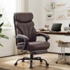 GustoWave Big and Tall Office Chairs, Executive Leather Swivel Chair, Ergonomic Computer Desk Chair, 100-135°Recline, Adjustable Height - 2 of 4
