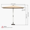 NicBex 10x6.5FT/6x4FT Rectangle Patio Umbrella,Outdoor Umbrella with Crank Lift & Tilt,UV Protection Market Umbrella for Poolside,Garden - 3 of 4