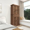Sevobal Decorative Storage Cabinets Modern Sideboard Cabinet with Doors and Shelves, for Living Room, Dining Room, Brown, 29.92*15.75*72.05 - 4 of 4