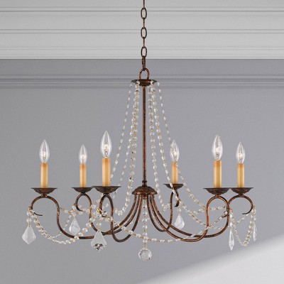 Venetian Golden Bronze Crystal Mini Chandelier