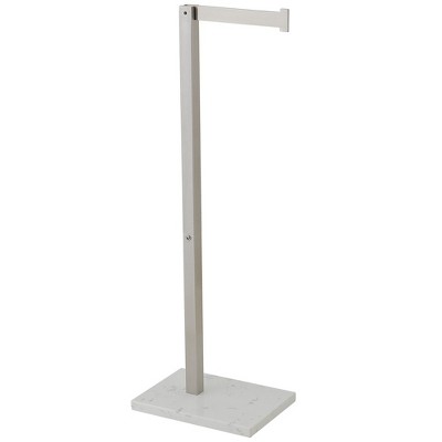 BWE Freestanding Toilet Paper Holder With Natural Marble Base