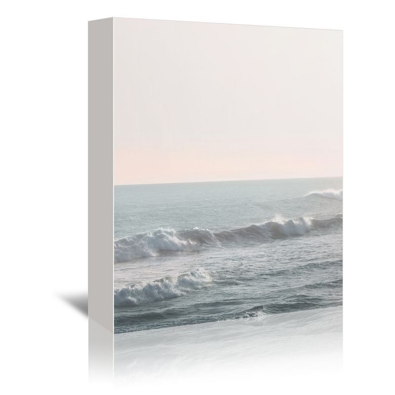 Americanflat Coastal Landscape Modern Pink Beach By Tanya Shumkina Wrapped Canvas, 1 of 6