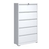 5 Drawer Metal Lateral File Cabinet , White Filing Cabinet with Lock, Lockable File Cabinet for Home Office,for Legal/Letter/A4/F4 Size - 3 of 4
