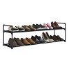 Home-Complete 2-Tier Shoe Rack for 10 Pairs, Black - 2 of 4