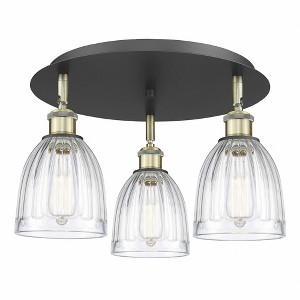 Brookfield - 3 Light Flush Mount In Art Deco Style-9.5 Inches Tall and 17.5 Inches Wide - 1 of 1