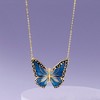 Ross-Simons Italian Multicolored Enamel Butterfly Necklace in 14kt Yellow Gold - 3 of 4