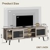 Bestier Mid-century Modern Tv Stand For 70" Tv ,media Console With Natural Rattan Sliding Door - 4 of 4