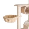 Armarkat 72" H Pet Real Wood Cat Tower, Tower EntertaInment Furniture With Lounge Basket, Perch, A7204 - 4 of 4