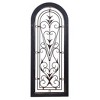 Traditional Scroll Iron Design Wood Framed Wall Art Brown - StyleCraft: Rustic Vertical Metalwork, 50" Height - 3 of 4