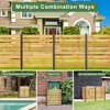 55"x38.5"W (2 Panels) Cedar Wood Privacy Screen, Outdoor Privacy Walls, Privacy Wood Fence, Air Conditioner Fence - 2 of 4