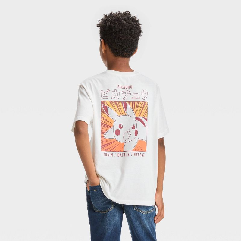 Boys&#39; Pikachu Short Sleeve Graphic T-Shirt - art class&#8482; Cream, 4 of 5