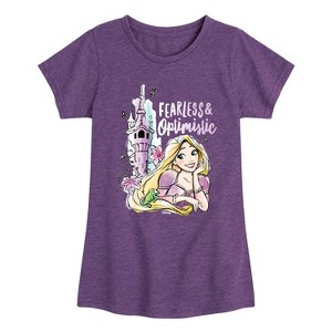 Girls' - Disney - Fearless & Optimistic Fitted Short Sleeve Graphic T-Shirt - 1 of 4