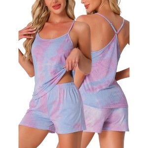 INSPIRE CHIC Women's Cotton Soft Modal Cami Top with Shorts with Pockets Pajama Set - 1 of 4