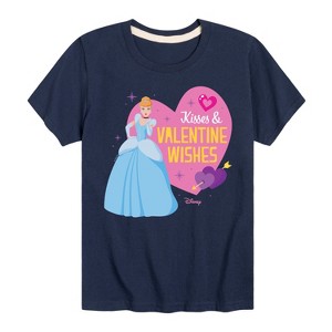 Girls' - Disney Princess - Kisses and Valentine Wishes Short Sleeve Graphic T-Shirt - 1 of 4