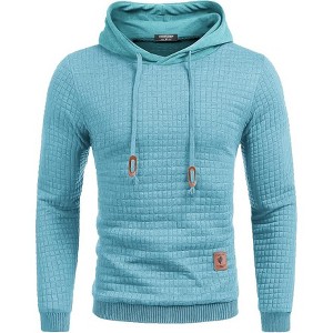 COOFANDY Mens Hooded Sweatshirt Casual Long Sleeve Drawstring Waffle Knit Pullover Hoodies - 1 of 4