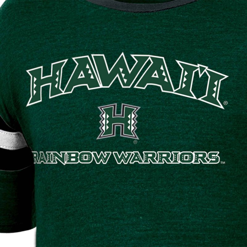 NCAA Hawaii Rainbow Warriors Girls&#39; Short Sleeve Striped Shirt, 3 of 4