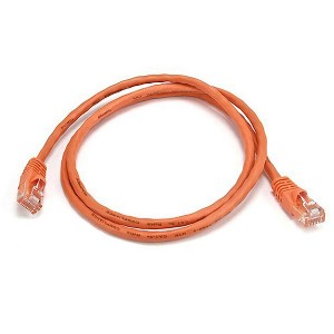 Monoprice Cat5e Ethernet Patch Cable - 3 Feet - Orange | Network Internet Cord - RJ45, Stranded, 350Mhz, UTP, Pure Bare Copper Wire, 24AWG - 1 of 4
